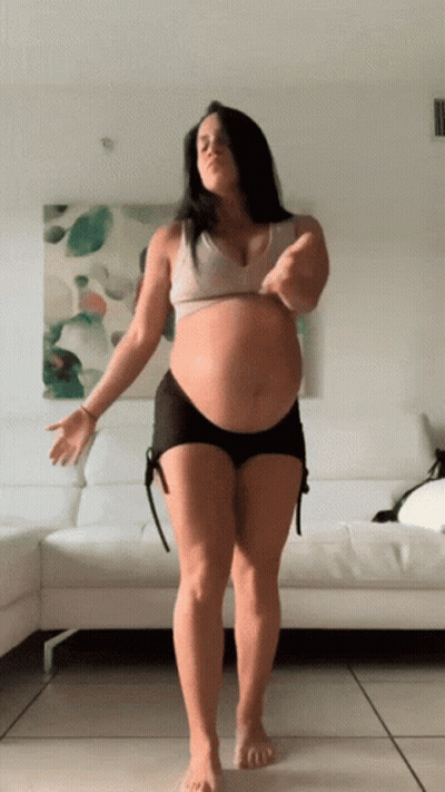Pregnant Woman Dancing GIF