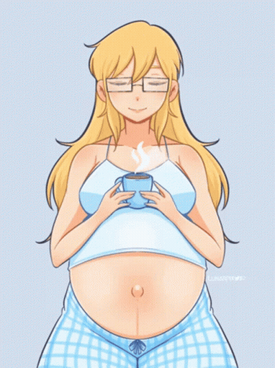 Pregnant Woman Holding Tea GIF