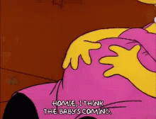 Pregnant Woman Saying Homie Baby's Coming GIF