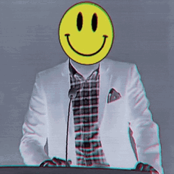 Preppy Smiley Face Monochrome Aesthetic GIF