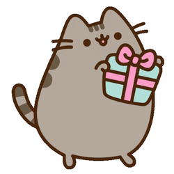 Present Happy Pusheen Cat Gift Box GIF