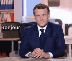 President Emmanuel Macron Bonjour GIF