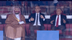 President Vladimir Putin Sitting With Two Men GIF
