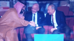 President Vladimir Putin With Two Men GIF