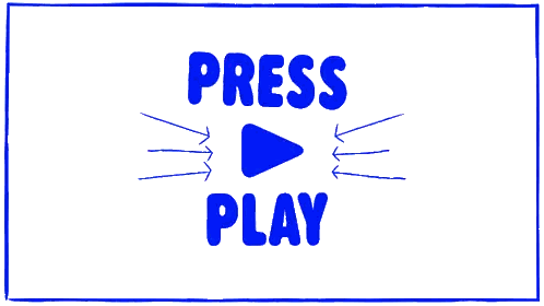 Press Play Sign With Arrows Sticker