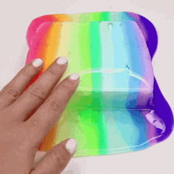 Pressing Deep The Rainbow Slime GIF
