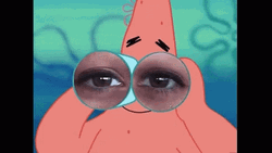 Pretty Big Eyes Patrick Meme GIF