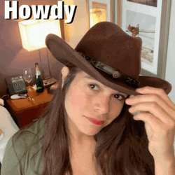 Pretty Cowgirl Howdy GIF