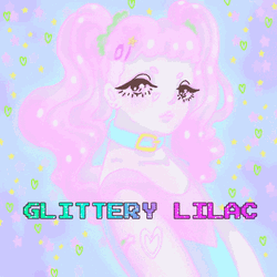 Pretty Girl Glittery Lilac Hair