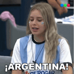 Pretty Lady Singing For Argentina GIF