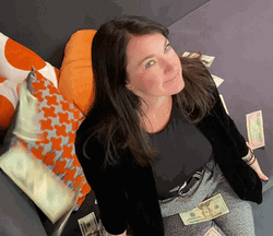 Pretty Woman Looking Making It Rain Money GIF