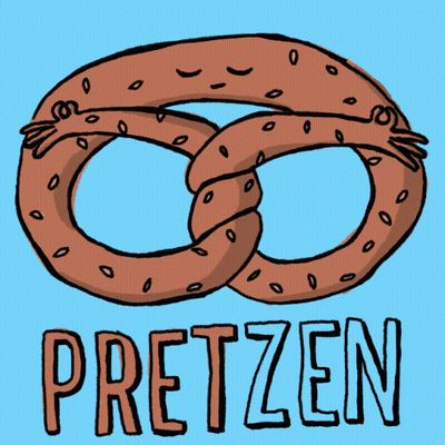 Pretzel Illustration Saying Pretzen