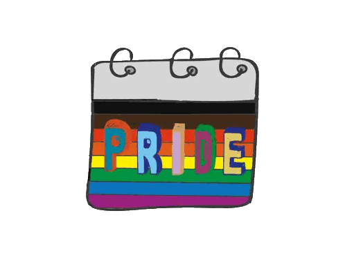 Pride Calendar Drawing Sticker