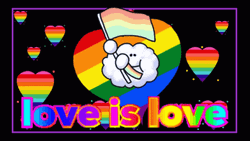 Pride Love Is Love Cloud Cartoon GIF