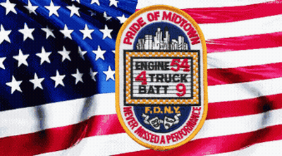 Pride Of Midtown Patch On Flag GIF