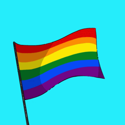 Pride Rainbow Flag Vector Art GIF