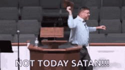 Priest Bible Weapon Not Today Satan GIF