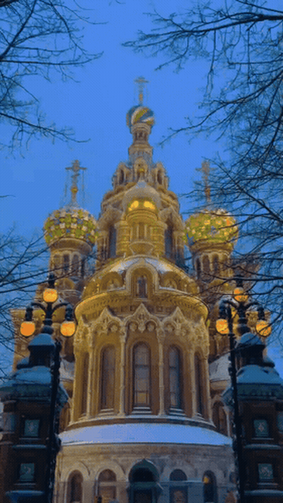 Priest Sitting At Church Altar With Statues GIF