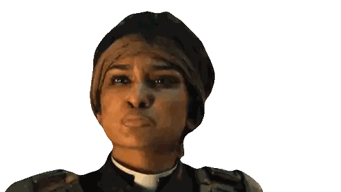 Priest Woman Saying Prove It Sticker