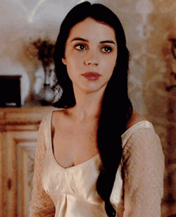 Prim Adelaide Kane Donning  Long Black Hair GIF
