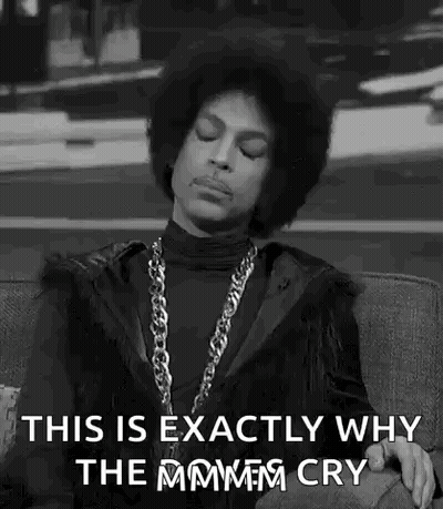 Prince Is Sitting On A Couch In A Black And White Photo With His Eyes Closed . GIF