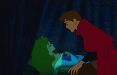 Prince Kissing Sleeping Beauty GIF