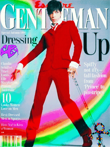 Prince On The Cover Of A Magazine Called Gentleman Up GIF
