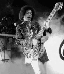 Prince Playing Electric Guitar