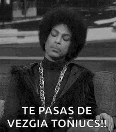 Prince Sitting On Couch Eyes Closed Black And White GIF