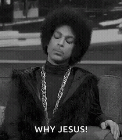 Prince Sitting On Couch In Black And White Photo GIF