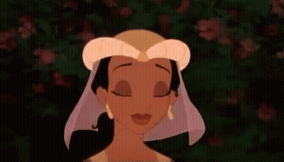 Princess And The Frog Character Smiling In Veil GIF