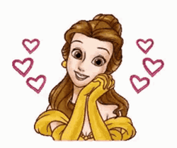 Princess Belle Lovely Hearts Beauty And The Beast GIF
