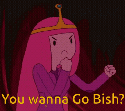 Princess Bubblegum From Adventure Time Is Making A Fist And Says You Wanna Go Bish GIF