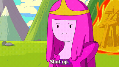 Princess Bubblegum Saying Shut Up GIF