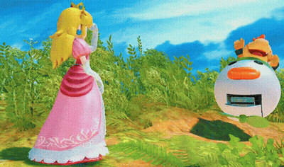 Princess In Pink Dress Next To Snowman GIF