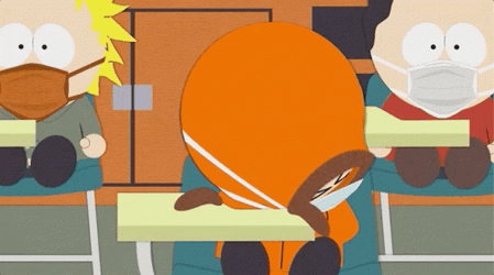 Princess Kenny Laughing On The Table GIF