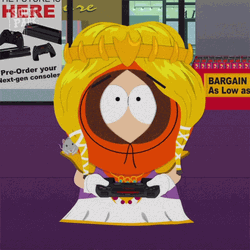 Princess Kenny Playing Game GIF