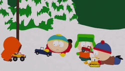 Princess Kenny Playing With Friends In The Snow GIF