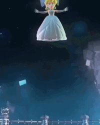 Princess Peach From The Sky GIF