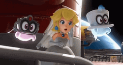 Princess Peach Goodbye GIF