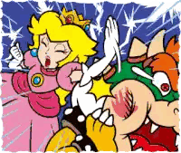 Princess Peach High Fiving Bowser Sticker