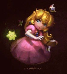 Princess Peach In The Dark GIF