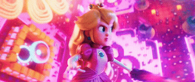 Princess Peach Is Holding A Sword In A Video Game And Looking Angry . GIF