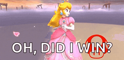 Princess Peach Saying Oh Did I Win GIF