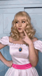 Princess Peach Tiara Cosplay Costume TikTok GIF