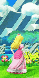 Princess Peach Turning Around GIF