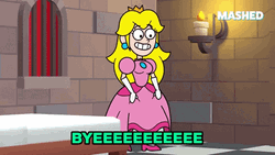 Princess Peach Walking Out K Bye GIF