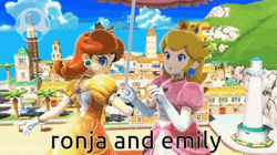 Princess Peach With Friend GIF