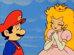 Princess Peach With Super Mario GIF