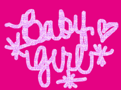 Princess Pink Lettering Baby Girl GIF